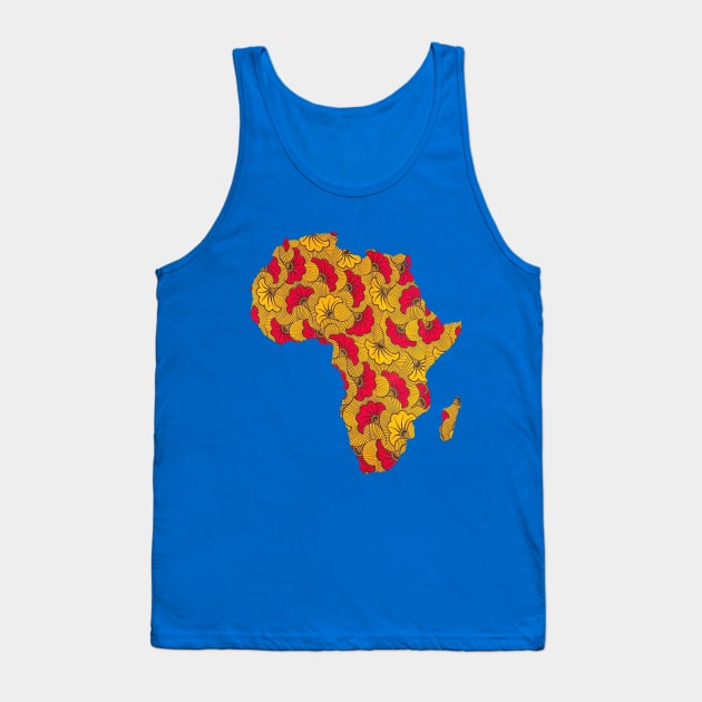 Traditional African Pattern united behind African continent outline Tank Top by Panafrican Studies Group